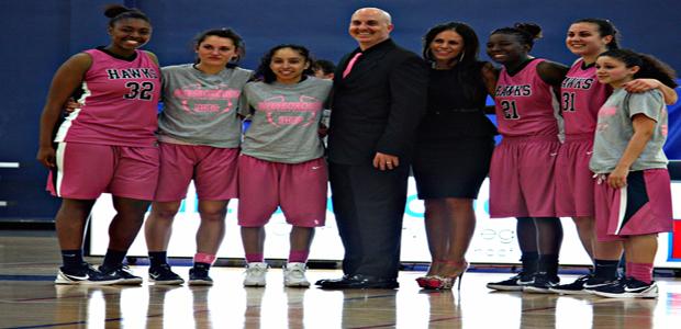 Lady Hawks Basketball Breast Cancer Awareness