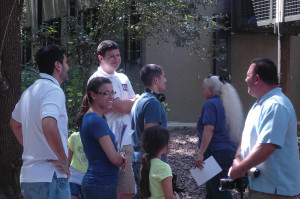 The Hawkeye staff visiting the Great Ape Sanctuary.