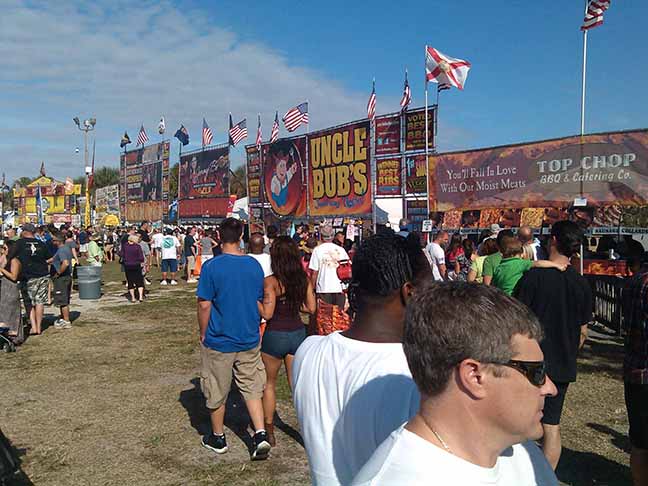 The smell of ribs drew large crowds.