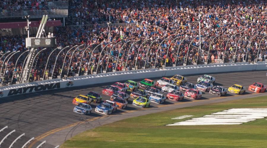 Hendrick Motorsports teammates, Jimmie Johnson (48) and Jeff Gordon (24) fight for the top spot.