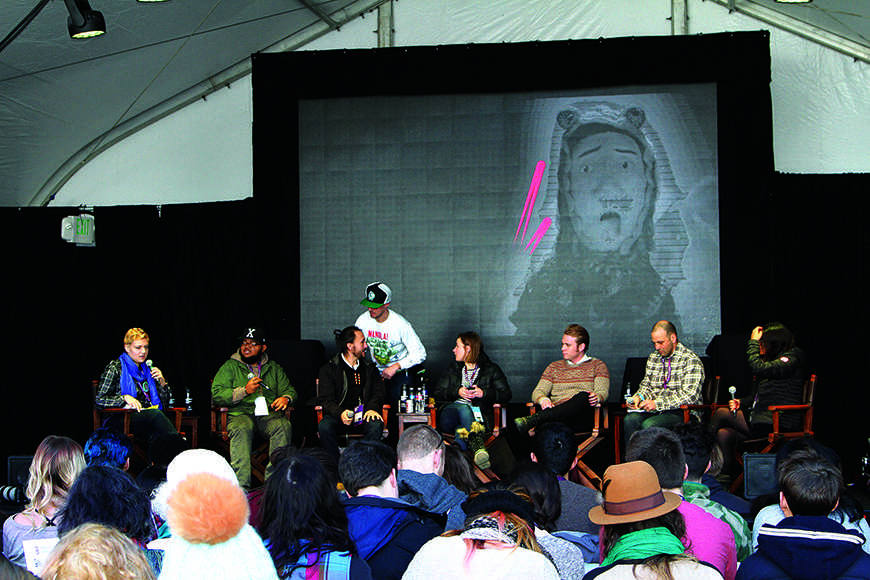 The panel which consisted of producers and directors spoke to the audience about succeeding
in the film industry. 