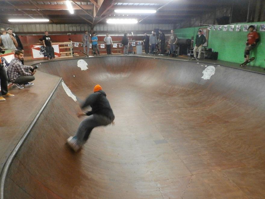 Redneck Eric takes a spin in the bowl for his second run of the night.