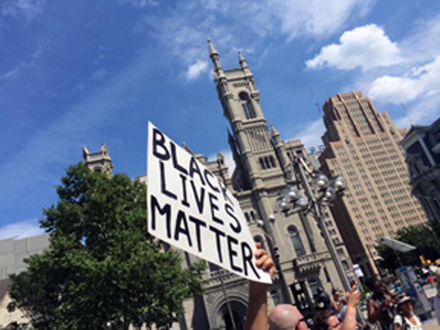 The Black Men for Bernie rally dominated the center of the DNC on July 27.