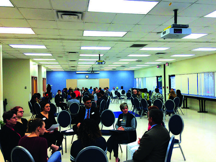 Students and faculty deliberate about the reality of climate change at the Dale Mabry Campus.