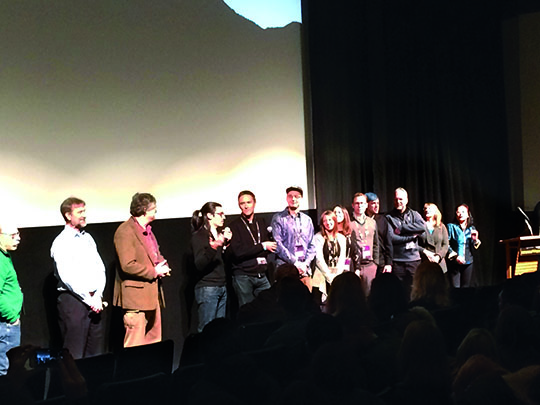 The production team of Chasing Coral receives a standing ovation at the Sundance Film Festival.