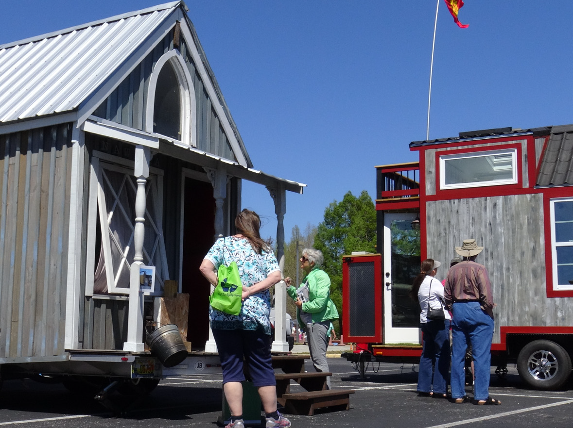 Tiny houses were on display at the Dale Mabry campus.