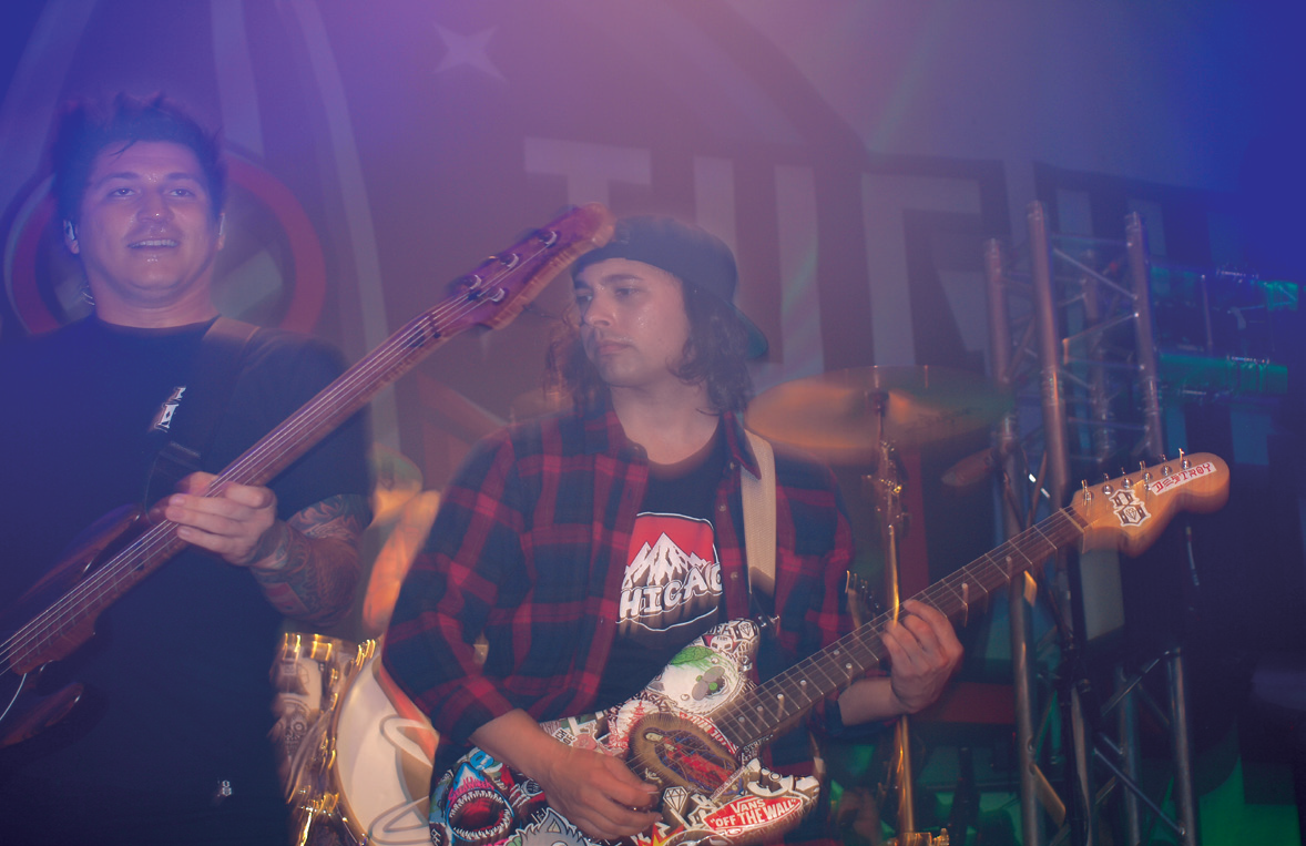 Jaime+and+Vic+of+Pierce+the+Veil+perform+in+Florida.