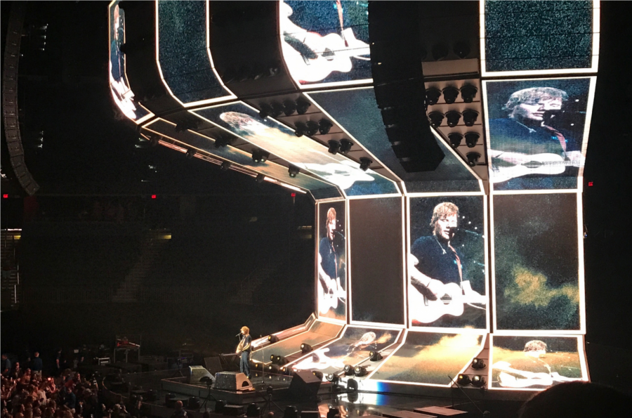 Ed Sheeran performs at Amalie Arena