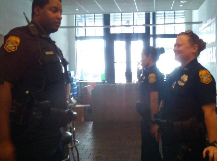 Tampa police officers at The Blind Tiger Cafe