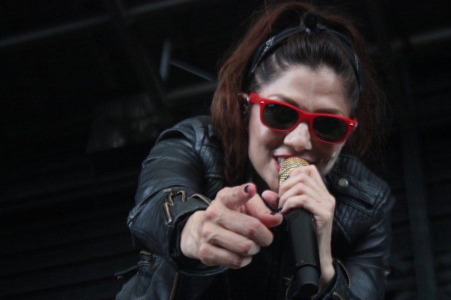 Aimee Interrupter onstage at Warped 2018