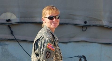 HCC staff member Molly Coufal serving in Iraq.