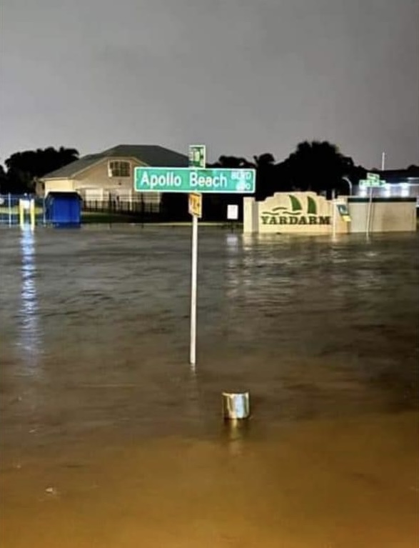 Hurricane Milton flooded the streets of Apollo Beach. Many homes flooded under 4-6 feet of storm surge.